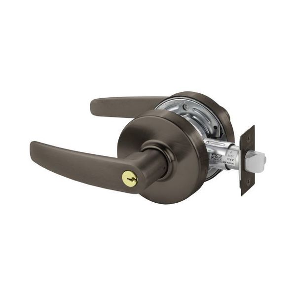 Sargent Office Cylindrical Lock Grade 2 with B Lever and L Rose and ASA Strike and LA Keyway Oil Rubbed Bron 287G05LB10B